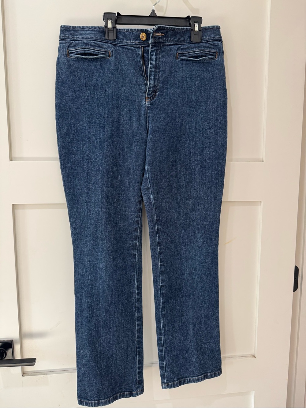 Ralph Lauren Classic High-Rise Straight Leg Women's Jeans in Dark Blue - Picture 1 of 5